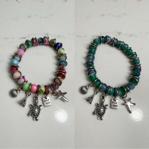 Colorful Beaded Charm Bracelets